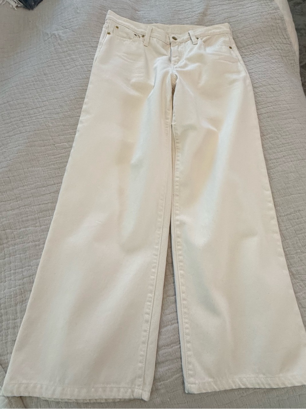 J.Crew Cream Casual Jeans - Classic Wide Leg Fit EUC 1326